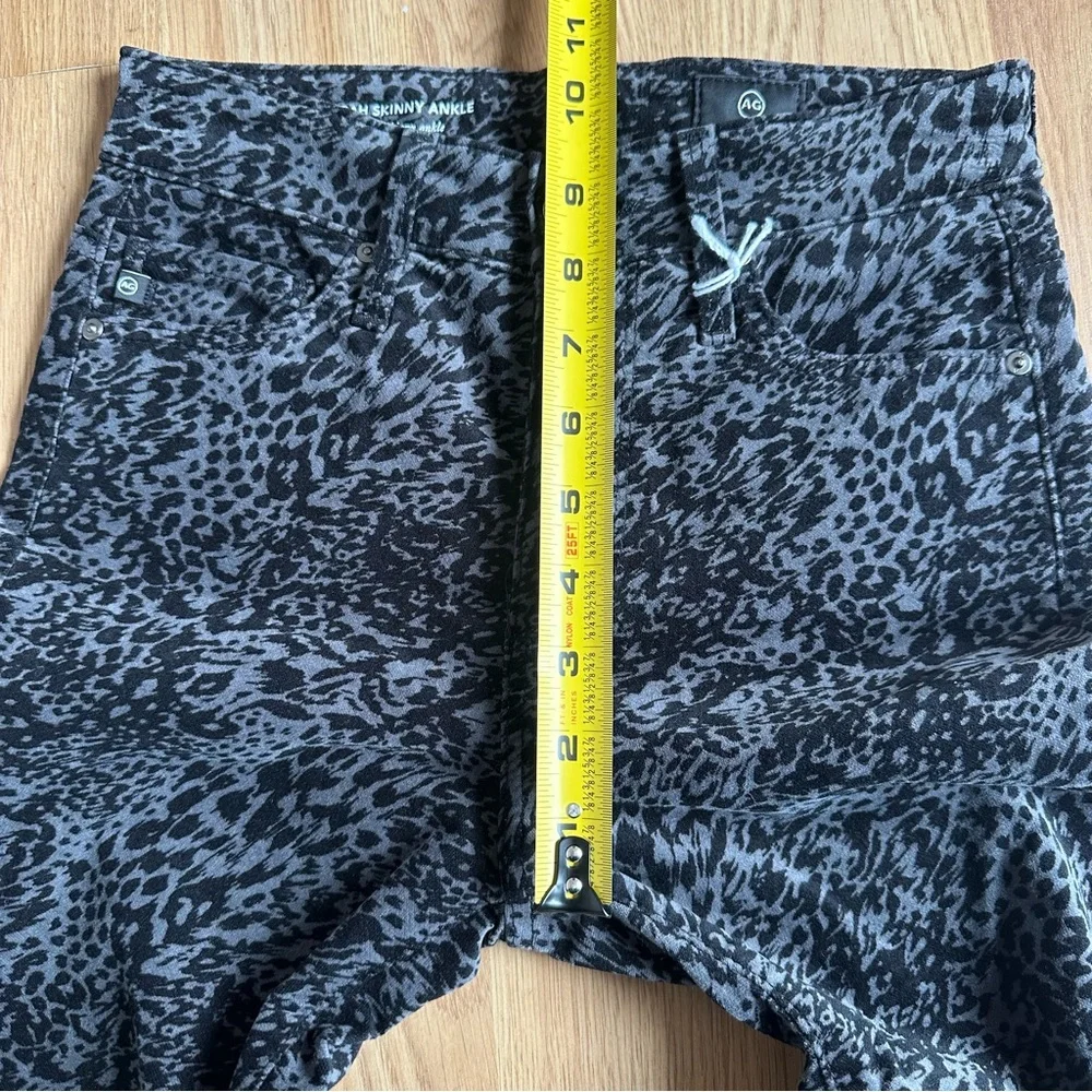 AG Adriano Goldschmied Black and‎ Gray Patterned Skinny Jeans 24